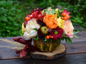 Aranjament de toamna in dovleac Aranjament de toamna in dovleac